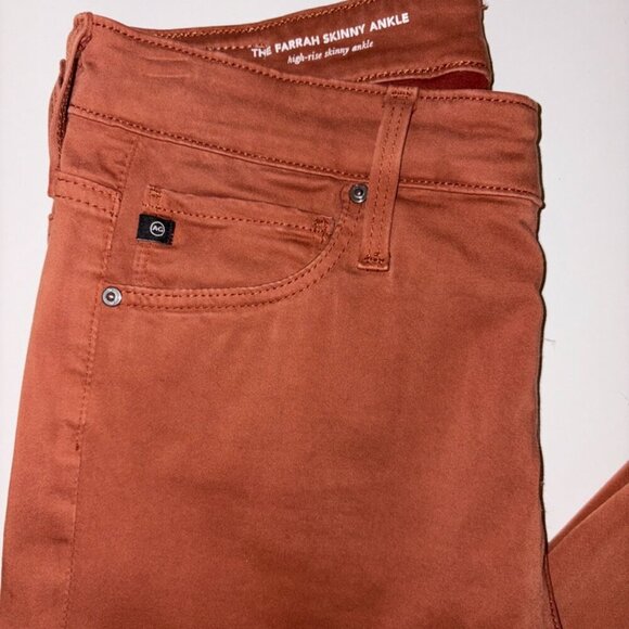 AG Jeans The Farrah Skinny High Rise - Burnt Orange/Teracotta - Fall - Size 26 - Picture 2 of 8